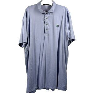 Grayson Men's Golf Shirt Size‎ XXL Polo Blue Logo Short Sleeve Button Pullover
